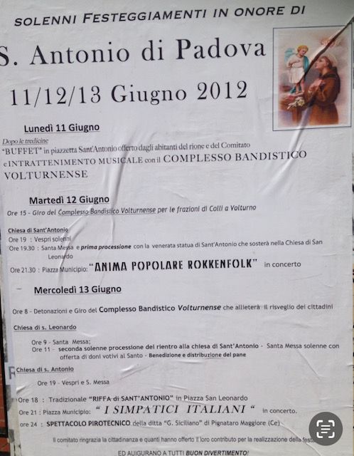 Manifesto 2012 Festeggiamenti a S. Antonio