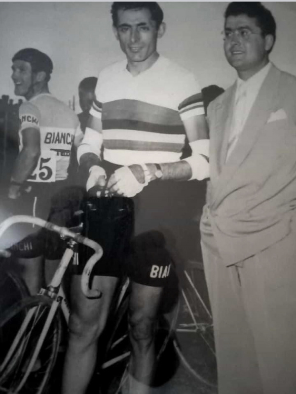 Lugano 1952 Vincenzo Campellone con Fausto Coppi