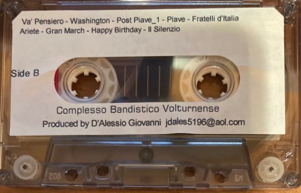 Cassetta concerto della banda a Filadelfia (USA) anno1999 realizzata dal compianto Giovanni D'Alessio