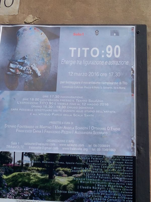 Manifesto per festeggiamenti 90 anni di Padre Tito