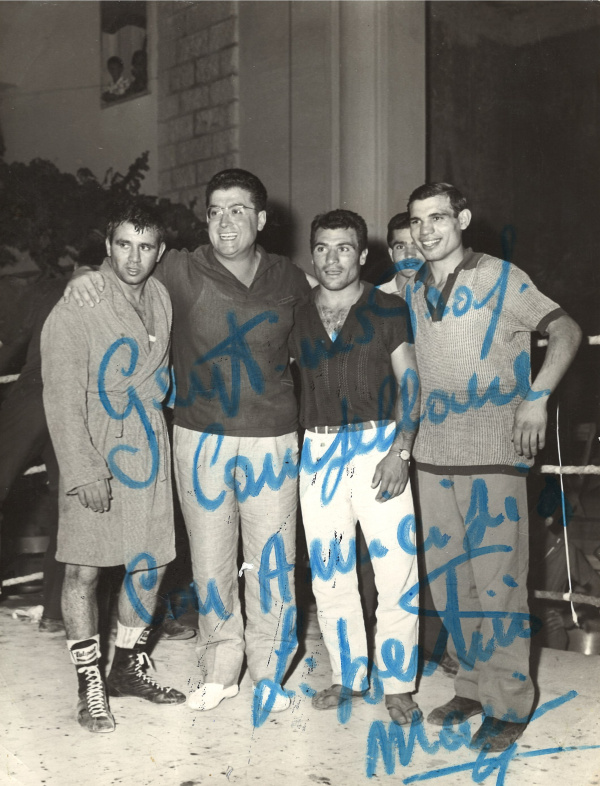 1963 Colli Foto di Campellone con il campione di Boxe Mario Libertini