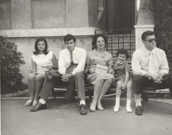 Vincenzo Campellone con la famiglia a Chianciano